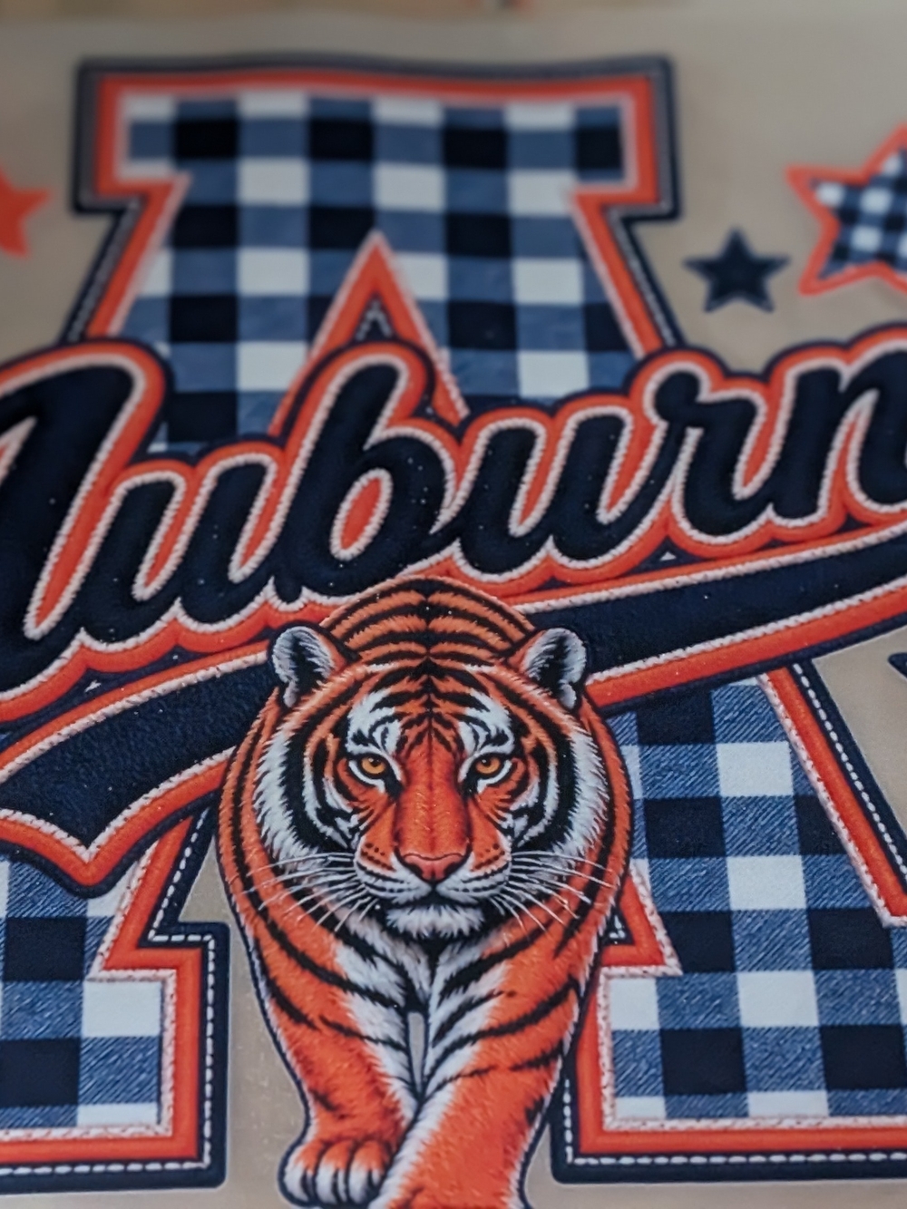 Gildan Auburn Tigers Orange Navy Graphic Tee